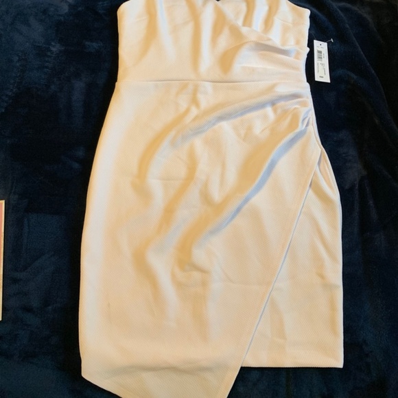 White Ruched Dress - Picture 3 of 3